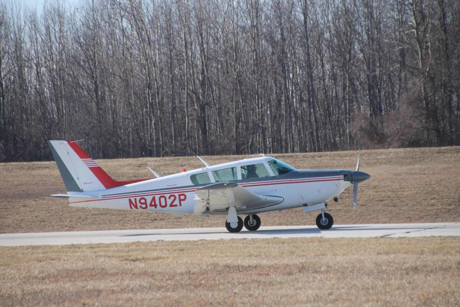 Frank Steinberg flying an airplane